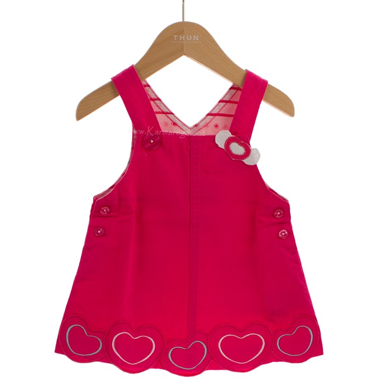 Salopette Fucsia Cuore Girl 100 per cento cotone