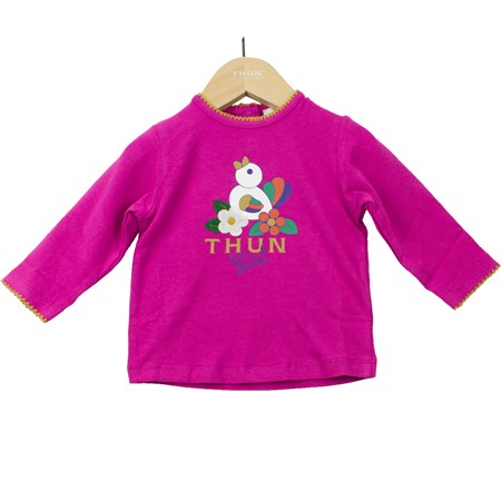 t shirt manica lunga fucsia girl thun