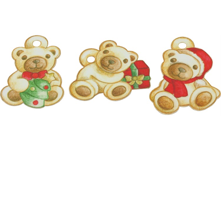 Confezione 3 Bigliettini Chiudipacco Teddy