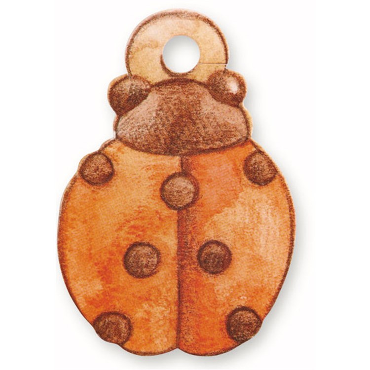 Confezione 3 Bigliettini Chiudipacco Coccinella