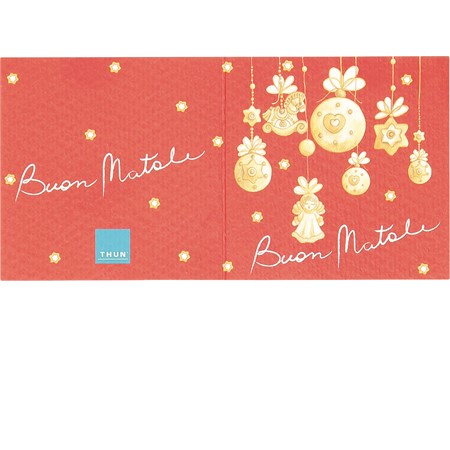 biglietto auguri pioggia di addobbi