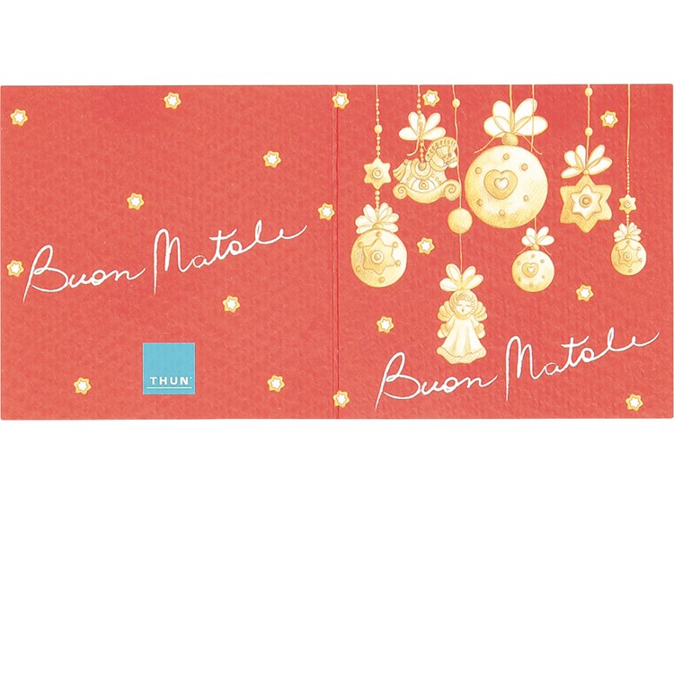 Biglietto Auguri pioggia di addobbi