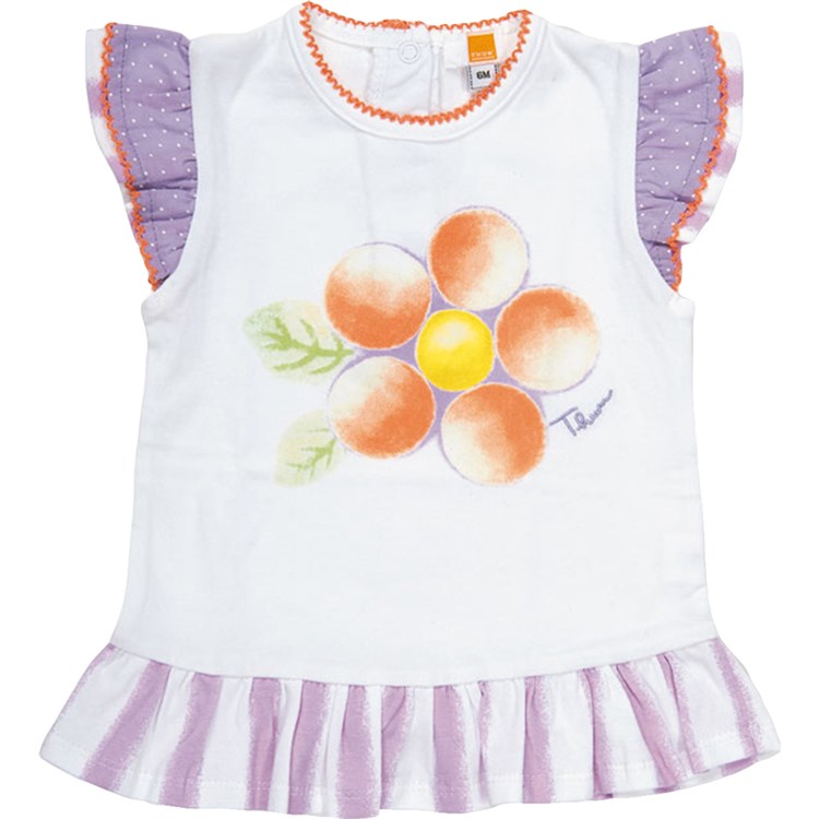 T-Shirt senza Maniche Fiore Girl
