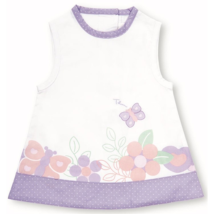 Vestito senza maniche fiori e farfalle girl