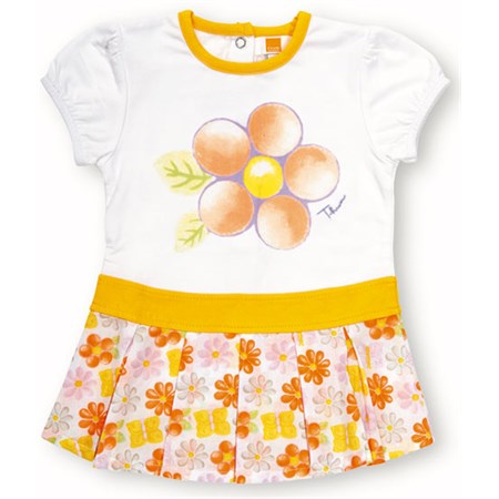 vestito manica corta fiori girl thun