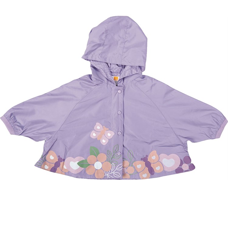 Giacca a Vento Fiori e Farfalle Girl