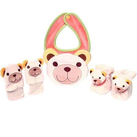 confezione babbucce moffole e bavaglino