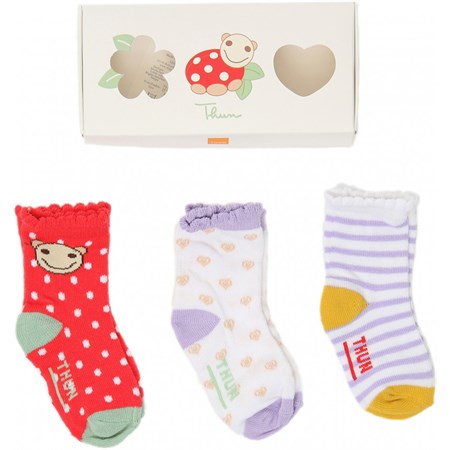 confezione 3 paia di calzini corti lalla