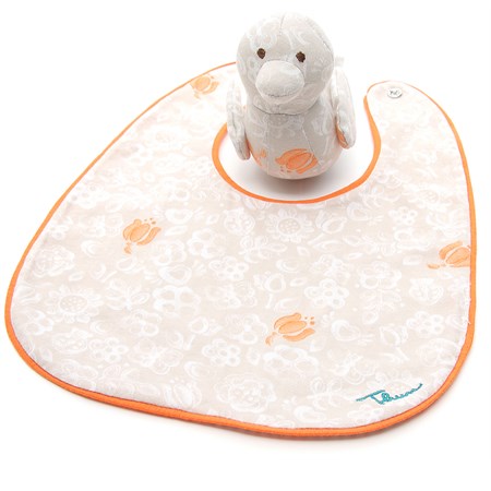 confezione bavaglino e gioco tulip thun