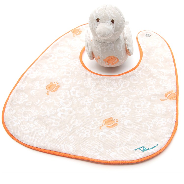 Confezione bavaglino e gioco tulip