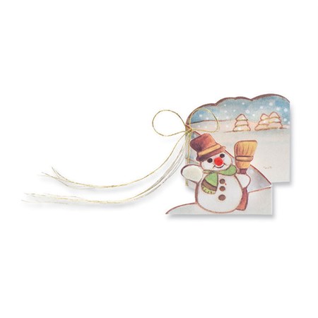 biglietto auguri natale pupazzo di neve thun