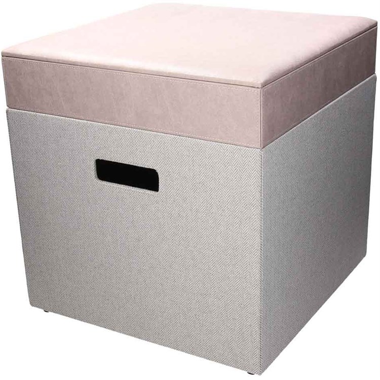 Pouf Contenitore Cm 40 x 40 x 40 H Mood Beige