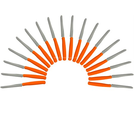 set 18 coltelli da tavola lama dentata dinamik arancio kaimano