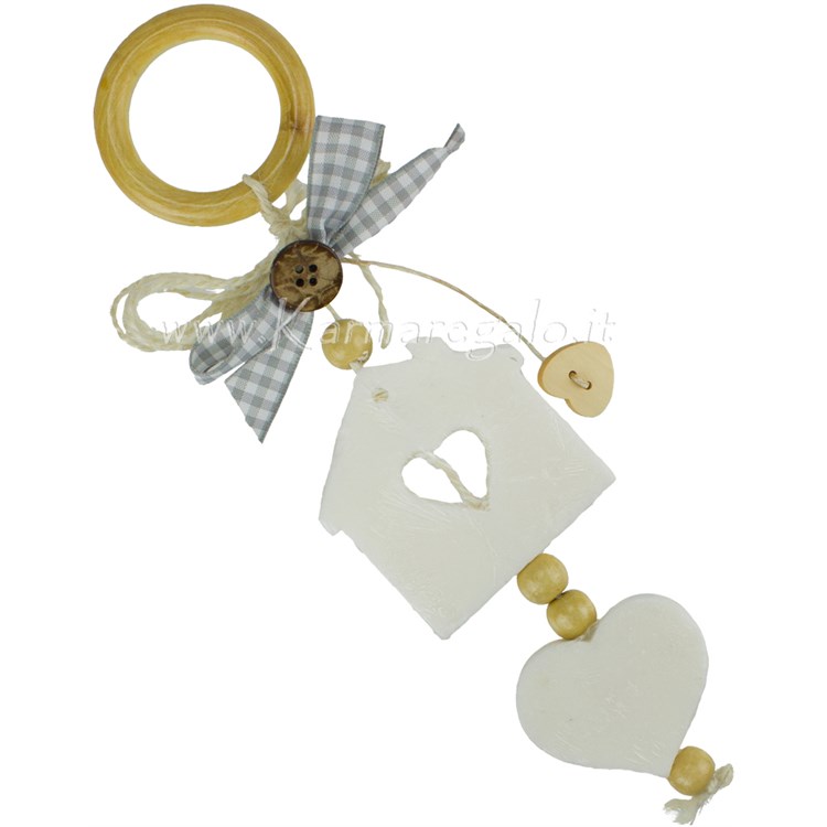 Coppia di saponi casetta e cuore