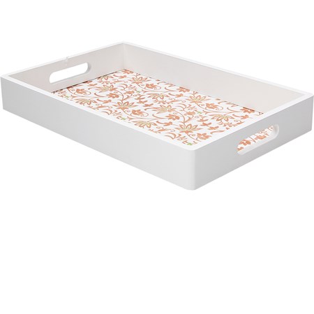 vassoio in legno decoro arancio