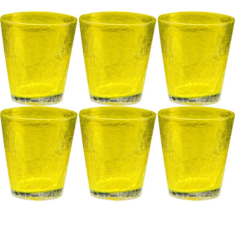 Confezione 6 Bicchieri Kolors Giallo Cc 310