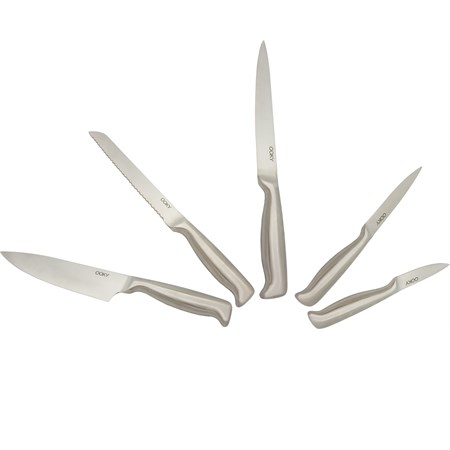 set 5 coltelli in acciaio