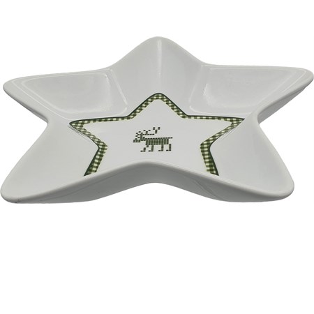 ciotola stella decoro renna verde