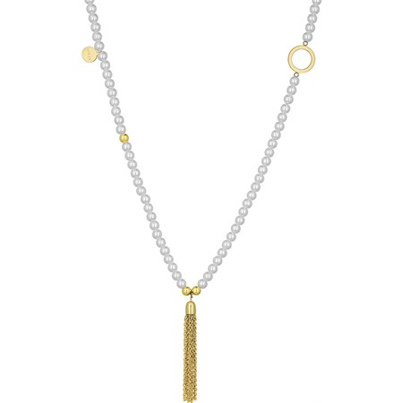 collana con perle bianche