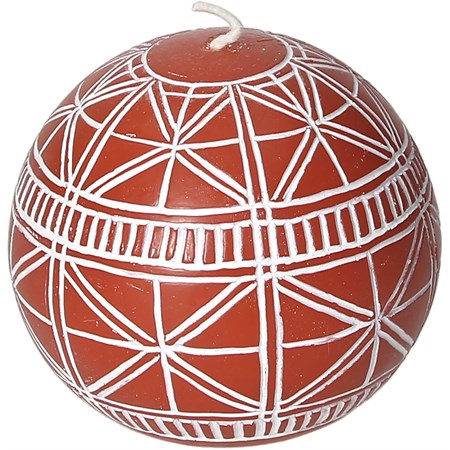 candela sfericaica pilar 9 cm arancio