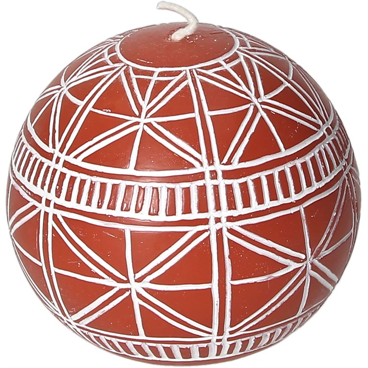 Candela Sferica Pilar 9 cm Arancio