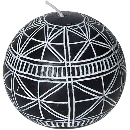 candela sferica pilar 9 cm nera