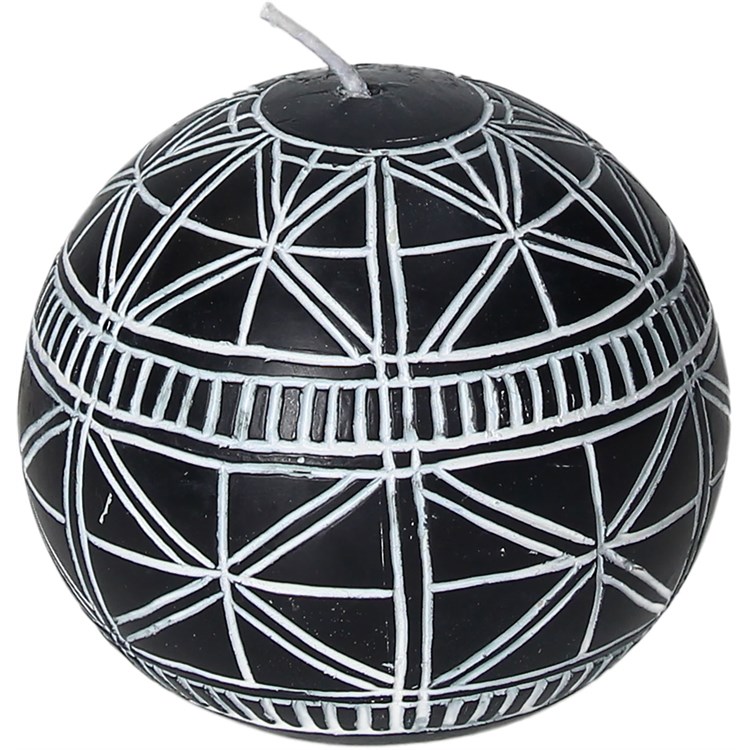 Candela Sferica Pilar 9 cm Nera