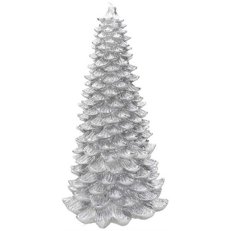 Candela ''albero'' grande argento 16 cm x H 31 cm