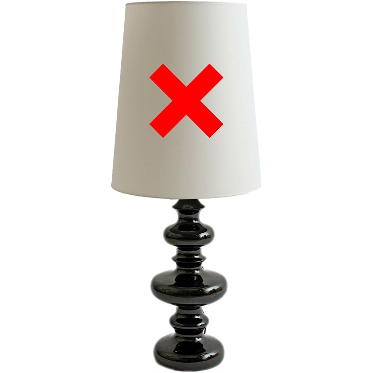 Base Lampada Yard Ego Nero Cm 54 Senza Paralume