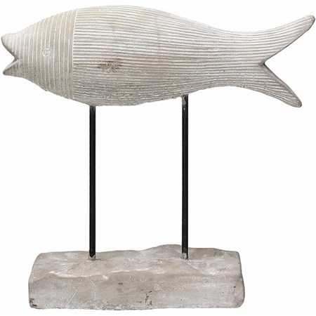 scultura pesce h 32 cm