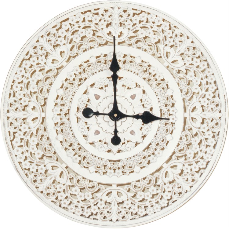 Orologio In Legno Intarsiato