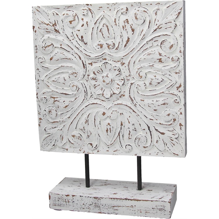 Scultura Quadra Fiore Cm 38 H