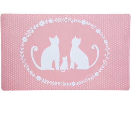 zerbino rosa con gatti