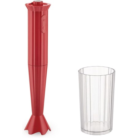 frullatore ad immersione plisse rosso