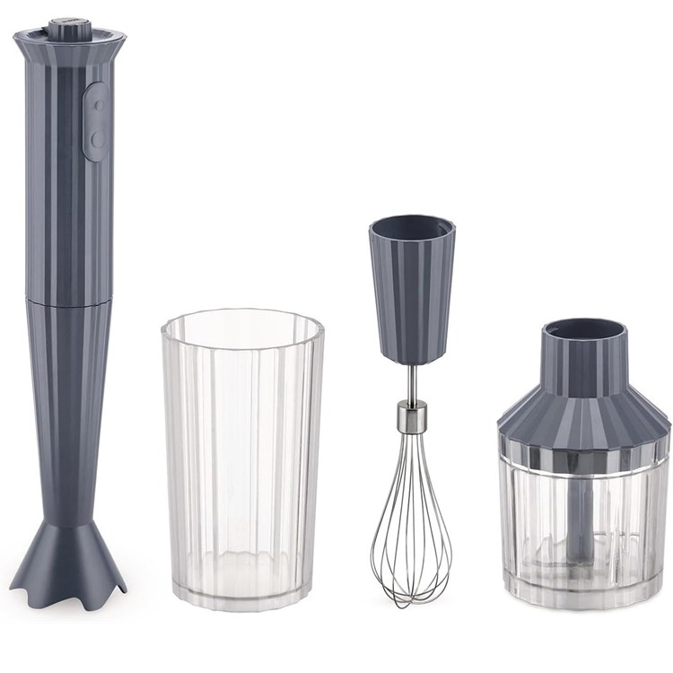 Set Frullatore Ad Immersione Plissè Grigio