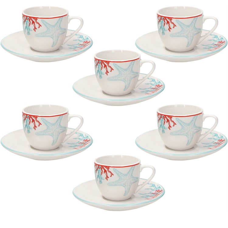 6 Tazzine da Caffè con Piattini Metropolis Alyssa