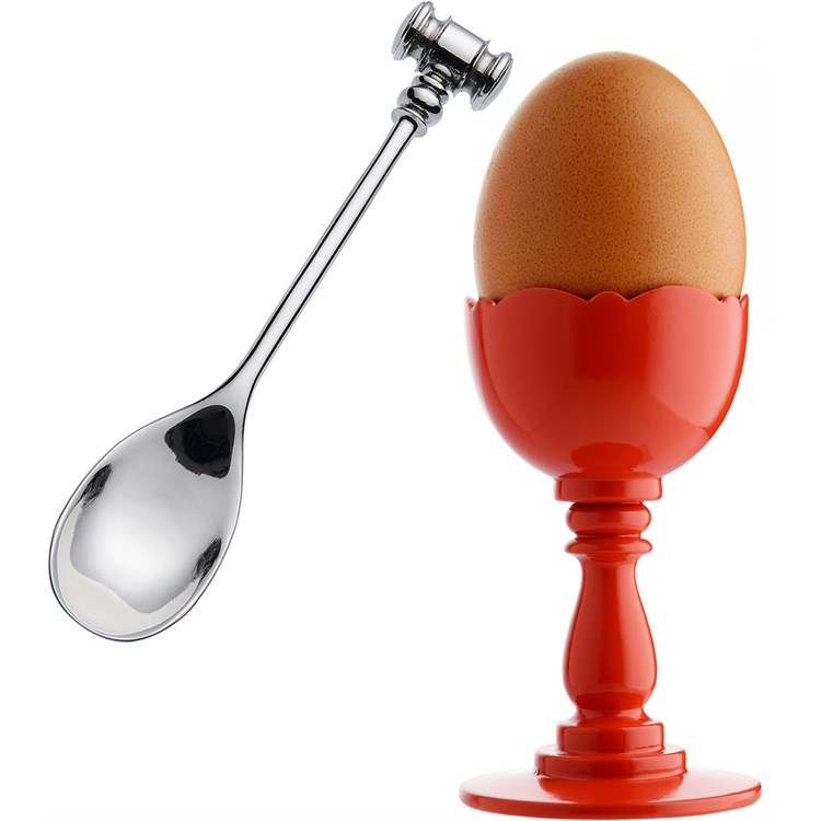 Portauovo Rosso Dressed con cucchiaino 