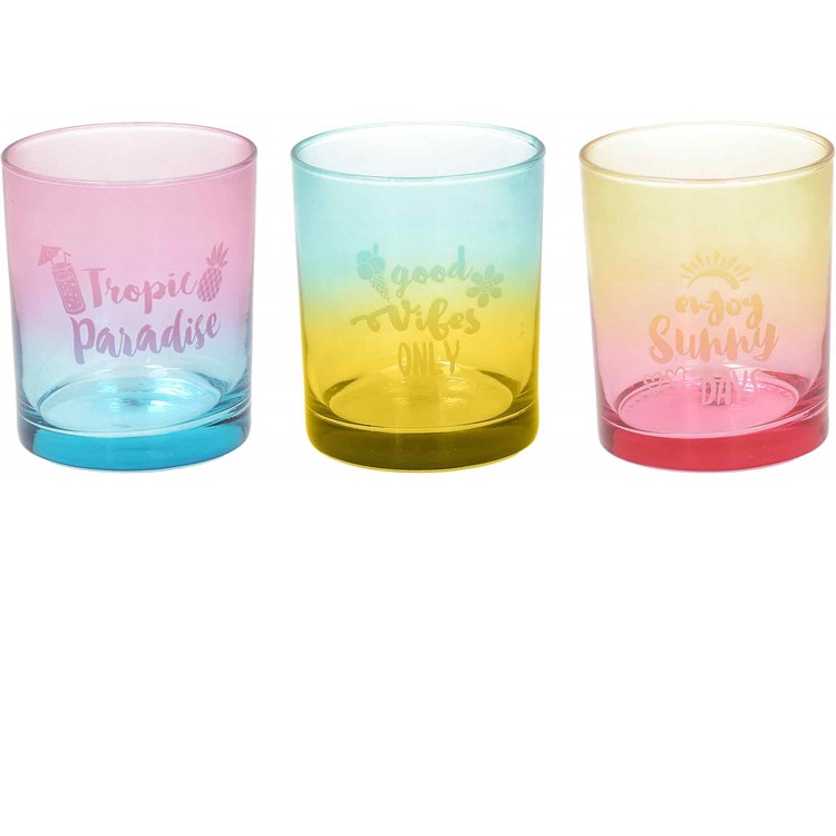 Set 3 Bicchieri Multicolor Sunset