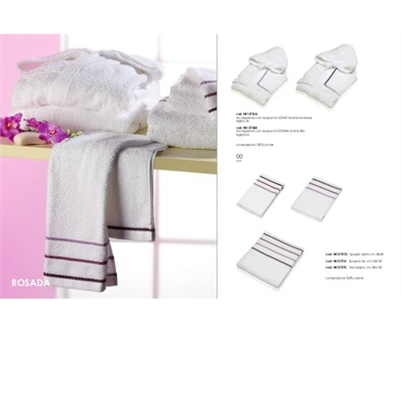 accappatoio con cappuccio rosada tg sm