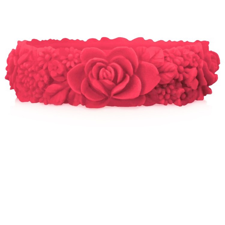 O Bracelet Flower Slim Amaranto