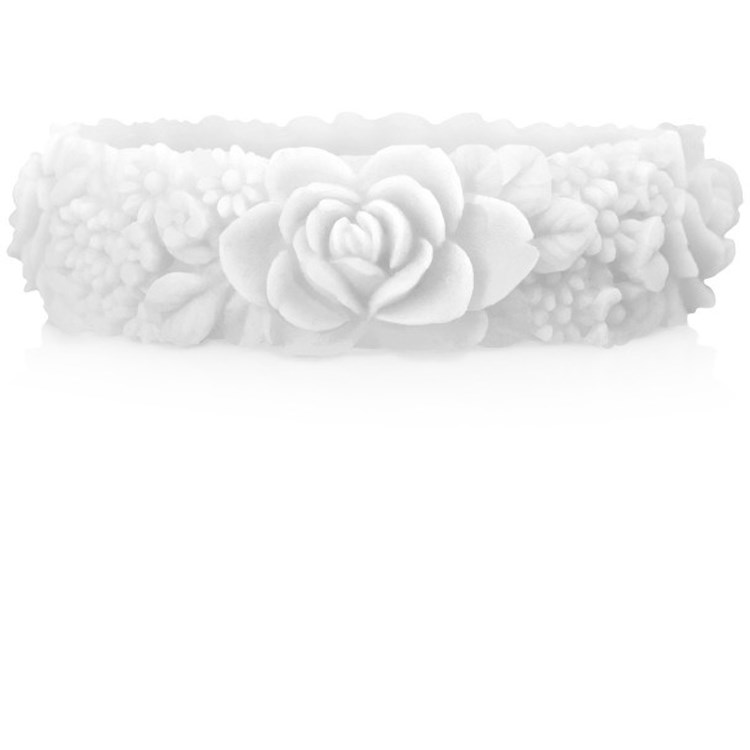 O Bracelet Flower Slim Bianco
