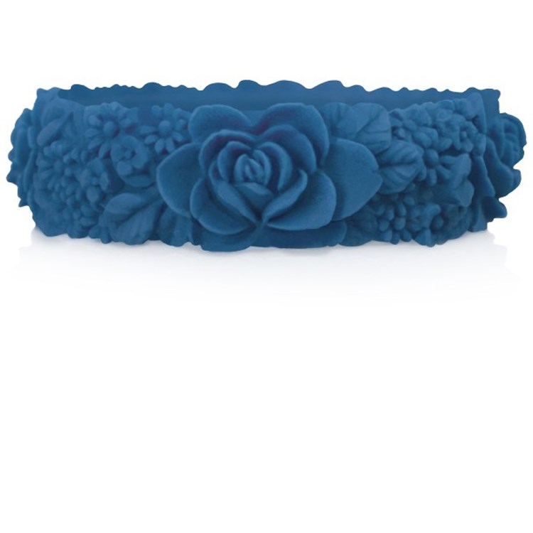 O Bracelet Flower Slim Blu Capri