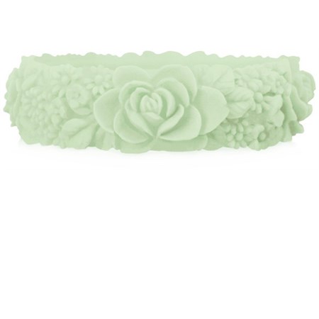 o bracelet flower slim verde bianco