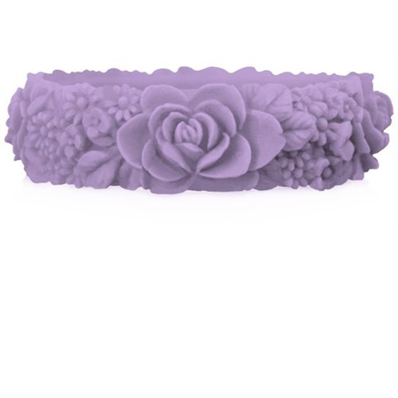 o bracelet flower big viola pastello