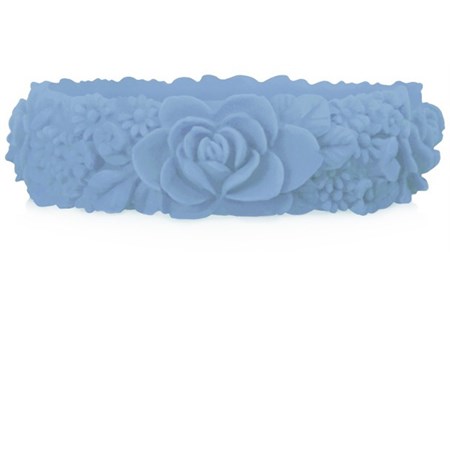 o bracelet flower big blu pastello