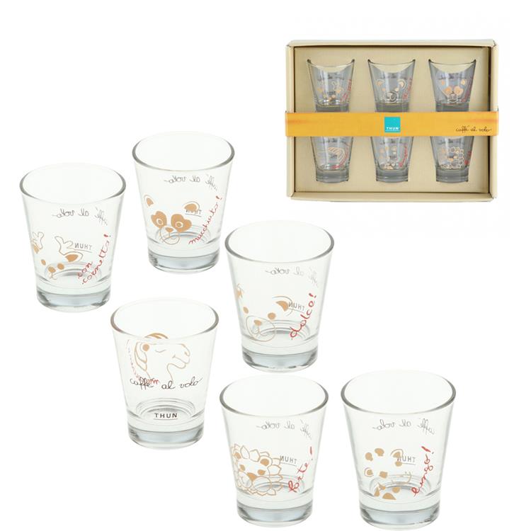 Set 6 bicchierini da caffè in vetro