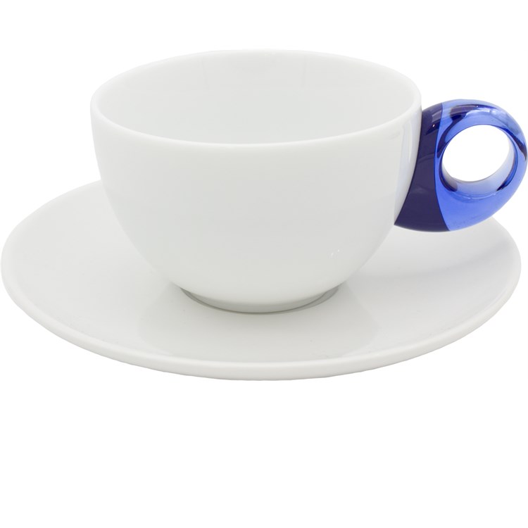 Tazza Cappuccino Blu Feeling Con Piattino