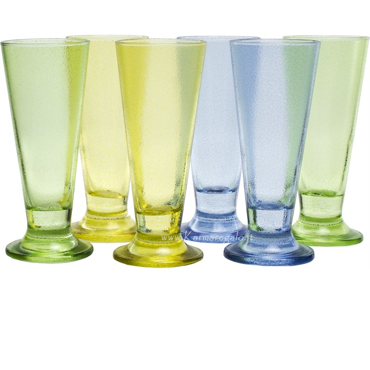 Set 6 bicchieri Flute Multicolor