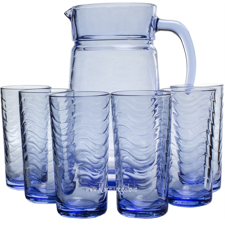 Set Caraffa con 6 Bicchieri Bibita 