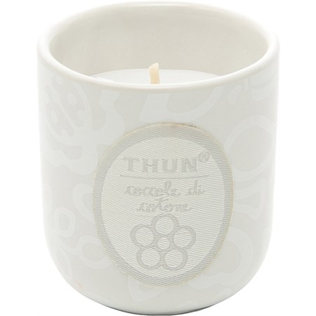 candela in vasetto mini coccole di cotone thun